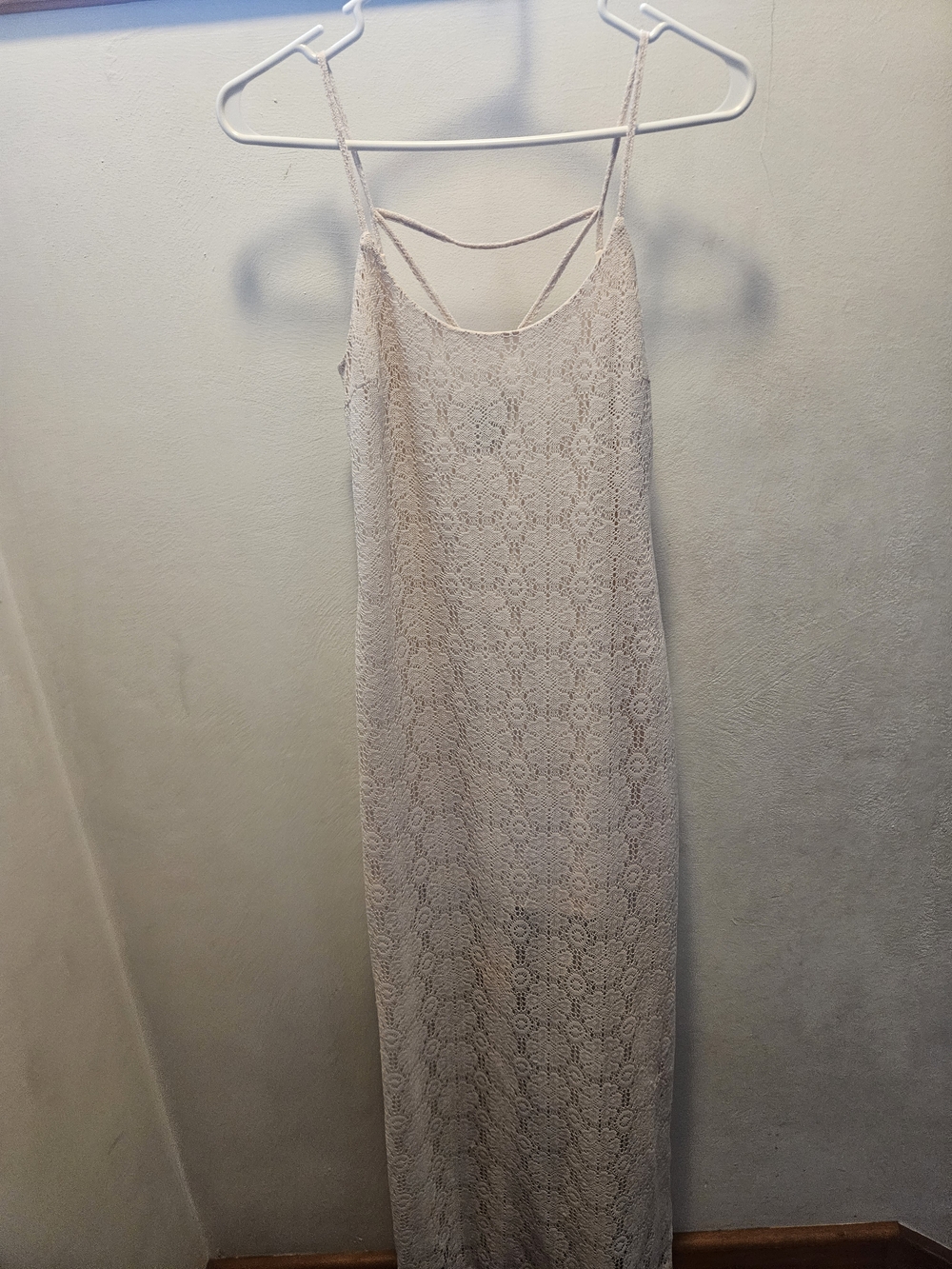 Wet Seal Lace Maxi Dress in Light Pink